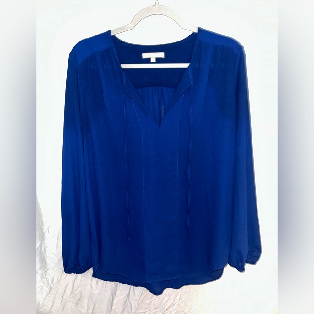 Joan Vass Long Sleeve Blouse, Size Large